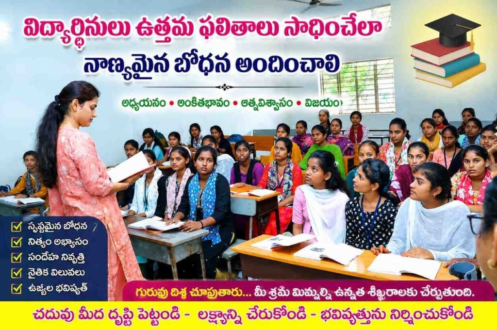 విద్యార్థినులు ఉత్తమ ఫలితాలు సాధించేలా నాణ్యమైన బోధన అందించాలి