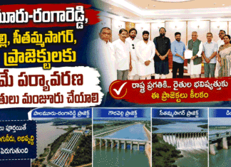 పాలమూరు-రంగారెడ్డి, గౌరవెల్లి, సీతమ్మ సాగర్, డిండి ప్రాజెక్టులకు సత్వరమే పర్యావరణ అనుమతులు మంజూరు చేయాలి
